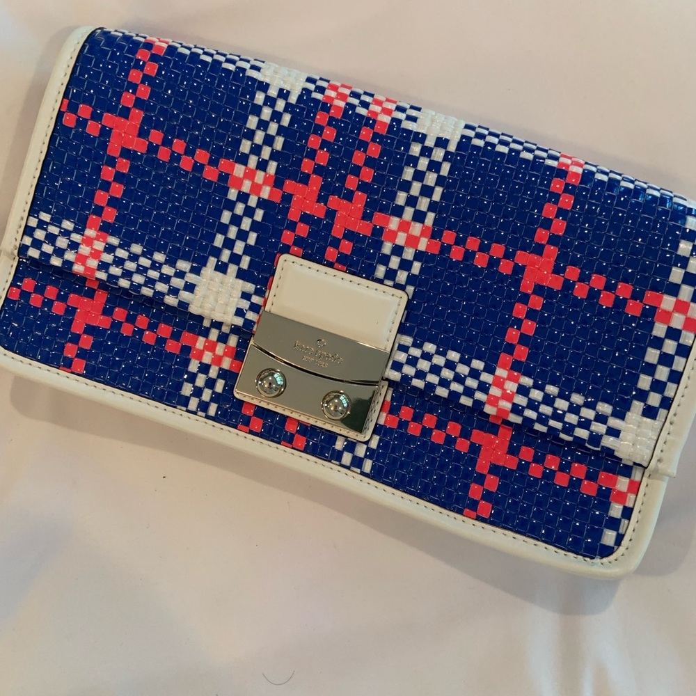 Kate Spade woven clutch